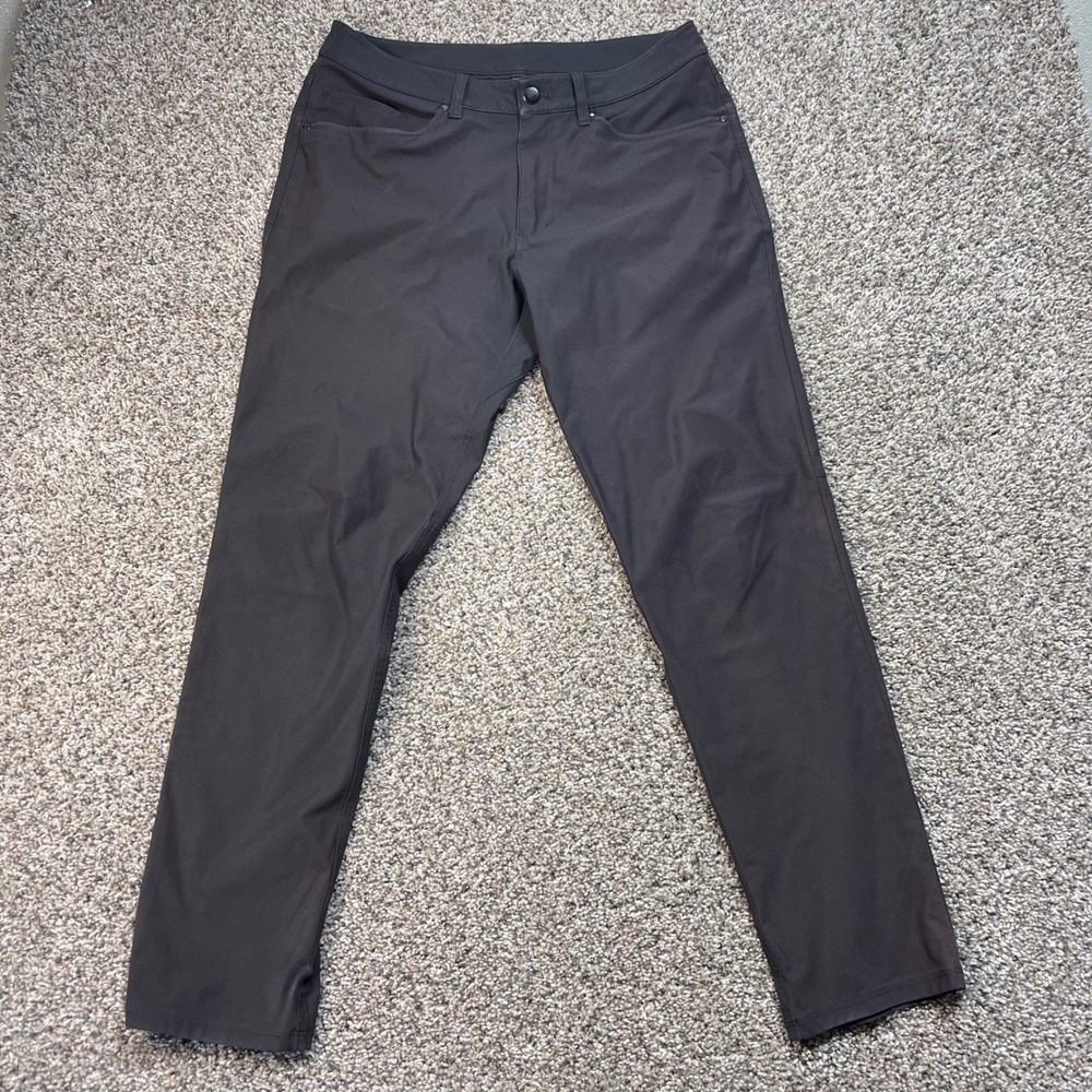 Lululemon Men's 32x31 ABC Pant Slim Warpstreme Black Trousers Golf LM5ADES